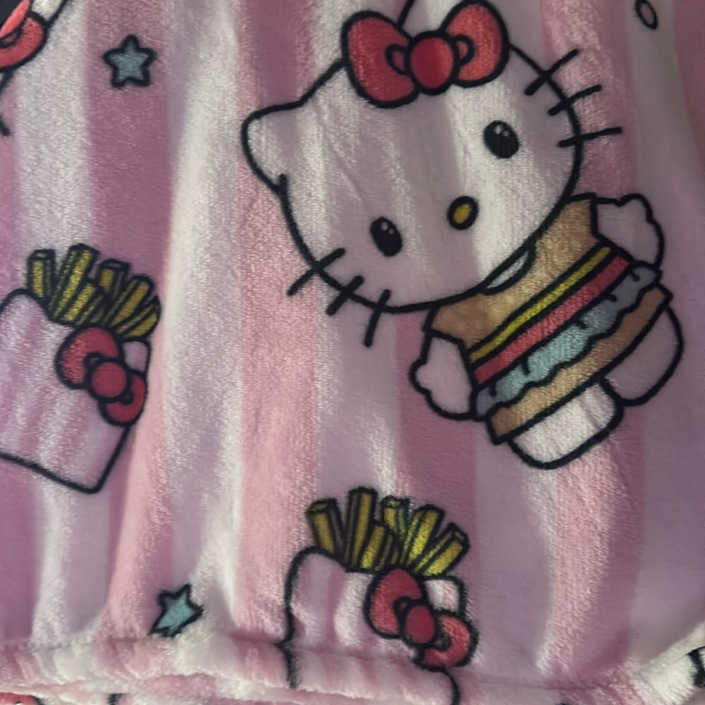 NEW VIRAL HELLO KITTY HAMBURGER THROW